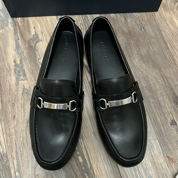 Men’s Cole Haan Somerset Black Croc Driving Moc Loafers - Picture 2 of 9